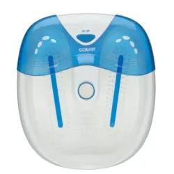 SPA PARA PIES CONAIR MULTIFUNCION-HASTA 15MIN.-CON CALOR-CTRL TACTIL-BURBUJAS-BLANCO Y AZUL